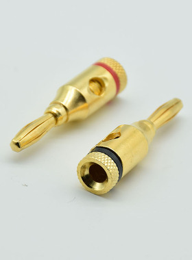 2pcs 1pair 4mmGold plated Banana Plugs Musical Audio Speake