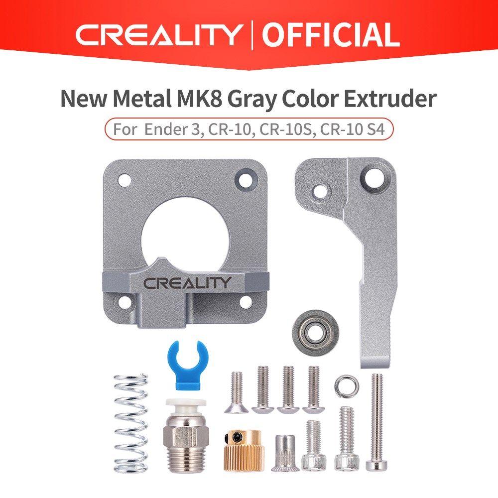 creality 3d new metal mk8 gray color extruder aluminum allo