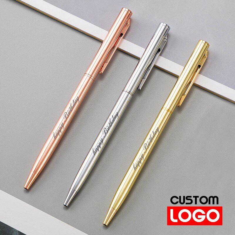 rose gold pen metal ballpoint pen custom logo advertising p