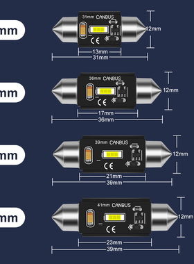 C5W LED CANBUS C10W led bulb Festoon 31mm 36mm 39mm 41mm CSP