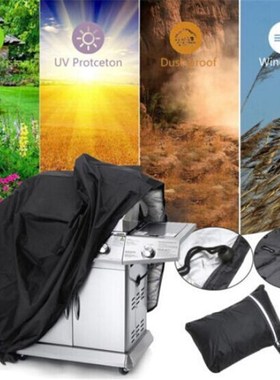 Black Waterproof Barbeque BBQ Grill Cover Outdoor Grill Anti