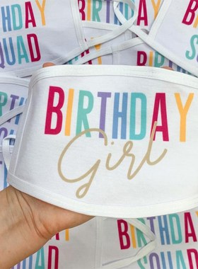 Birthday girl squad mask 10th 15th 16th 18th 20th 21st 30th