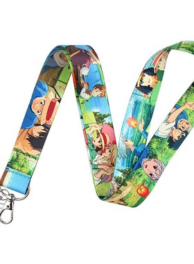 LX34 Howl's Moving Castle Lanyard Keychain Rope Mobile Phon