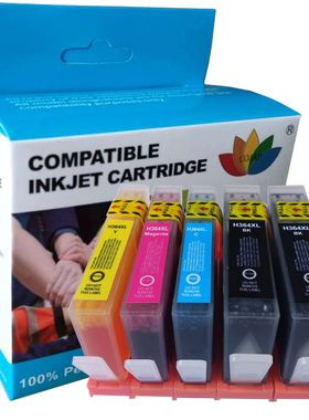 5x Compatible HP 364 XL CHIPPED Ink Cartridge for Photosmart