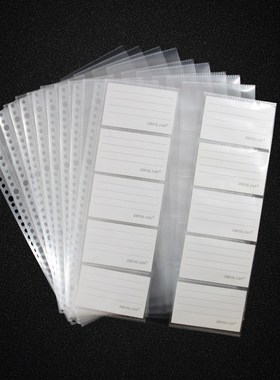 20sheets/lot  A4 30holes Loose Leaf  ds Collection Bag, Clea