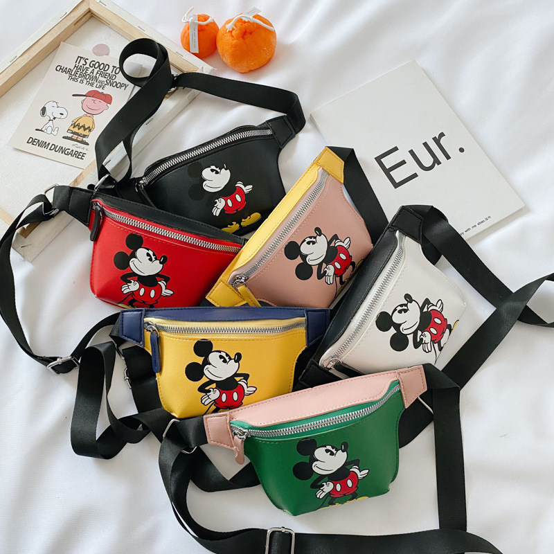 2020 new disney pu cartoon minnie mickey mouse one shoulder