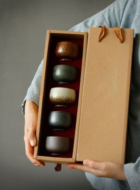 LW ceramic teacups set of 5 cups chinese kung fu cup sets dr