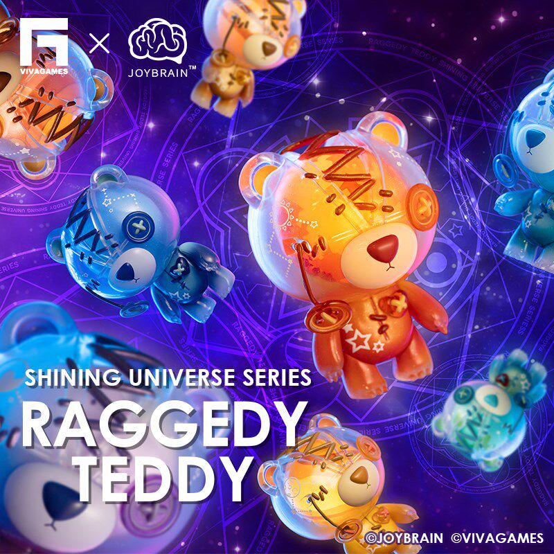 new blind box raggedy teddy shining universe series space y