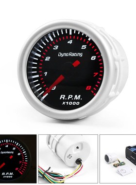 Dynoracing 2'' 52mm Universal 12V LED Smoke Len 8~16V Tacho