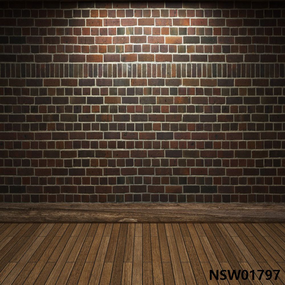 laeacco brick wall wooden floor photocall photography backgr