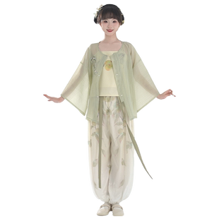 妃亦坊原创汉服【小青梅】宋制长褙子短衫百褶裙灯笼裤日常春夏款