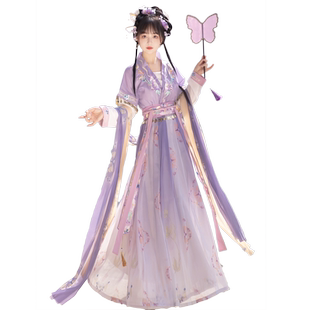 妃亦坊原创汉服【拂铃花】唐制齐腰唐褙子襦裙绣花中国风日常夏款