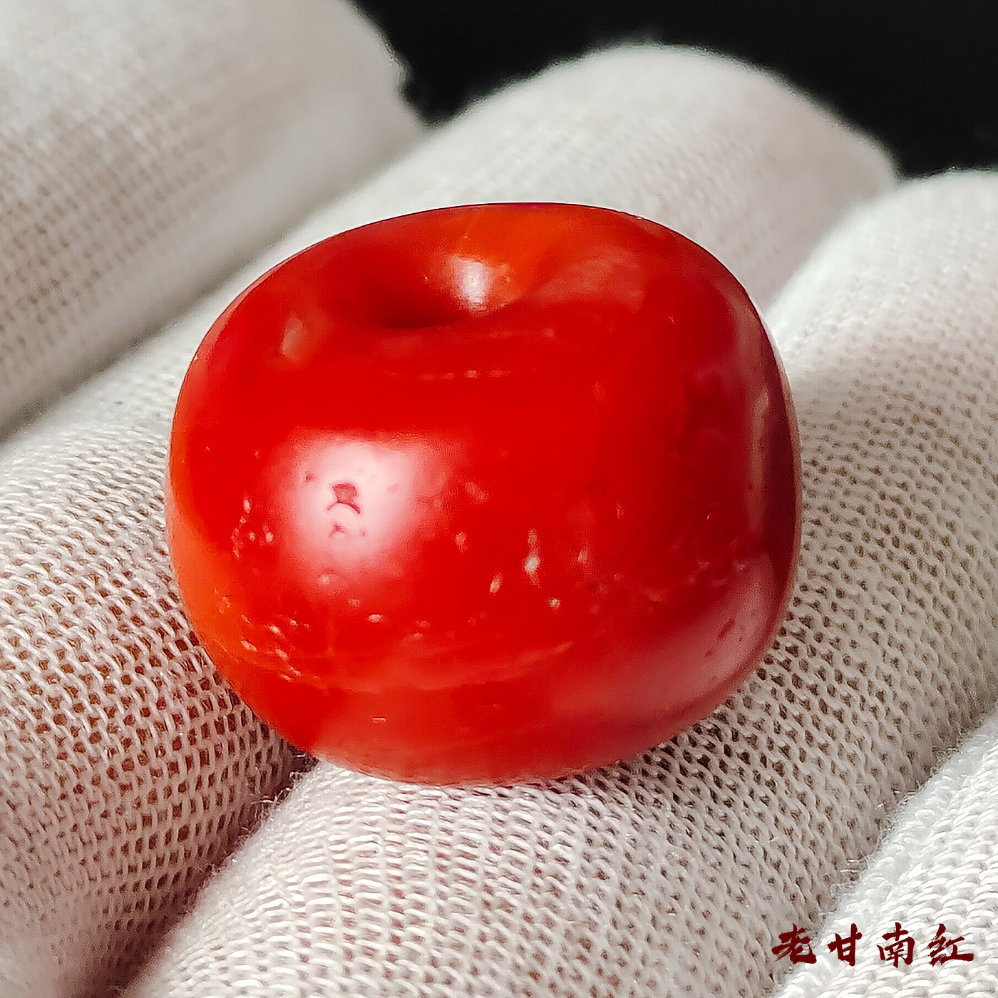藏传回流天然原矿老甘南红珠老型墩子锁骨链精品满色满肉文玩项链