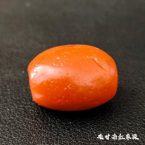 藏传回流老甘南红玛瑙桶珠枣珠嘞子精品满色满肉文玩顶珠手串配珠