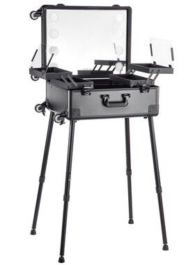 妆百纳22寸带灯拉杆化妆箱专业跟妆师新娘化妆师专用工具箱包24寸