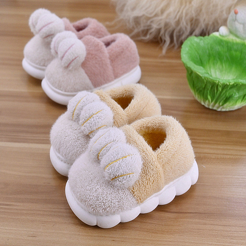 新款儿童棉鞋鞋秋冬季女童男童宝宝包跟棉鞋保暖家居室内毛毛棉鞋