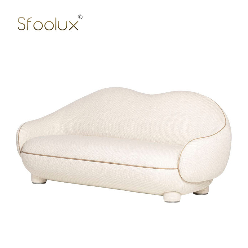 北欧轻奢全软包直排多人沙发椅