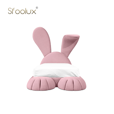 Sfoolux意式极简MR. BUNNY现代网红艺术兔子儿童床粉色公主卡通床