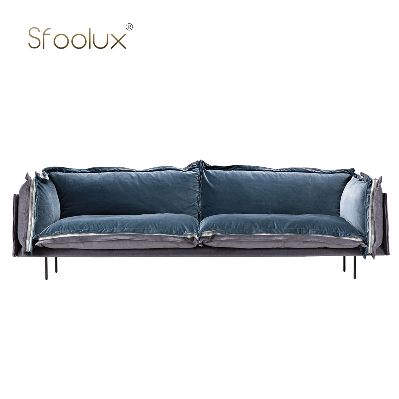 Sfoolux意式轻奢auto-reverse sofa大平层客厅拉锁式布艺沙发
