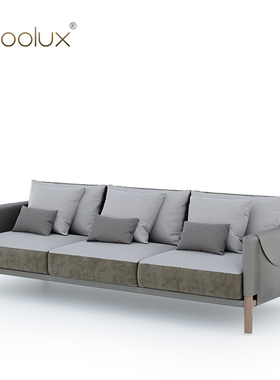 Sfoolux亚美利哥AMERIGO意式极简小户型客厅直排多人布艺沙发