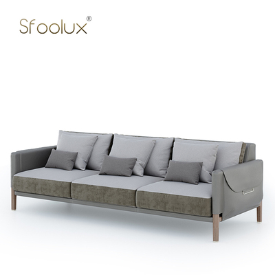 Sfoolux亚美利哥AMERIGO意式极简小户型客厅直排多人布艺沙发