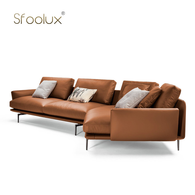 意式轻奢创意转角客厅沙发