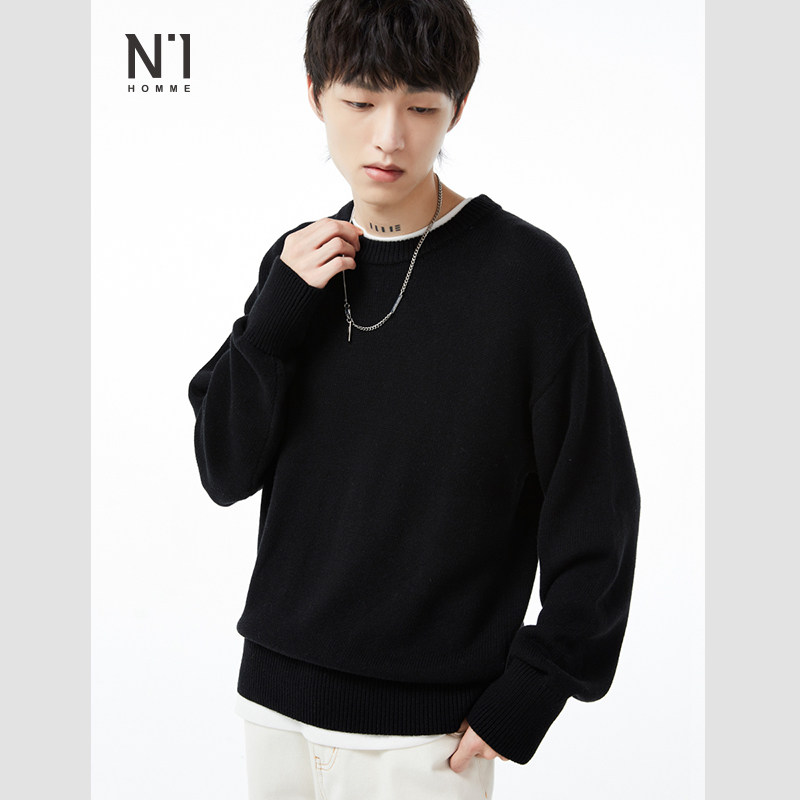 羊毛衫套头春秋日系韩版宽松混纺