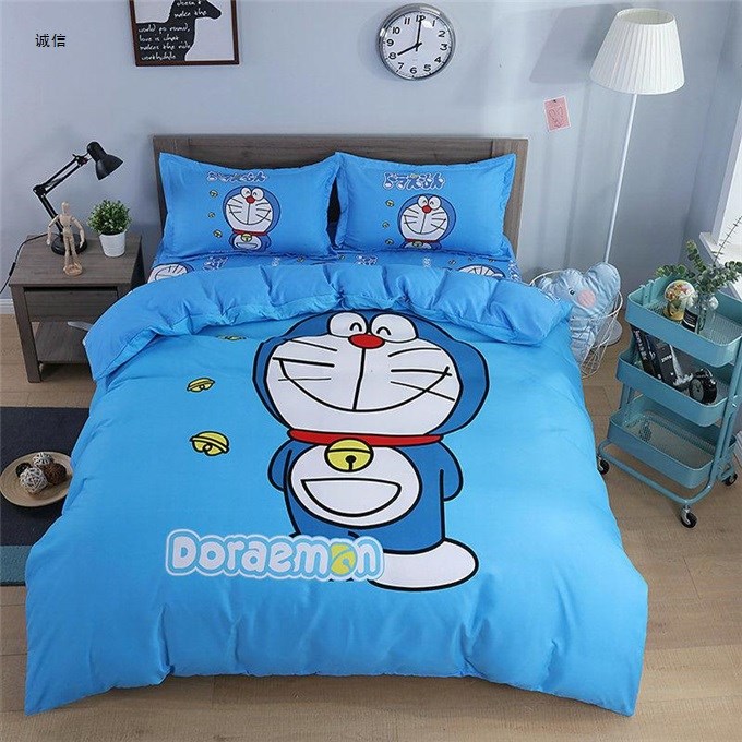 new pattern Cartoon Four piece suit Doraemon children girl The bed Supplies 1.2m Bedsheets Three-piece Suitein the Bedclothes , Bedding Sets/Family of four/Multiple sets of  category - from Buy2taobao.com to provide professional Taobao agent buy service