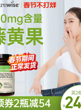 Naturewise藤黄果阻燃剂胶囊提取物500mg热控片HCA阻断片非白芸豆