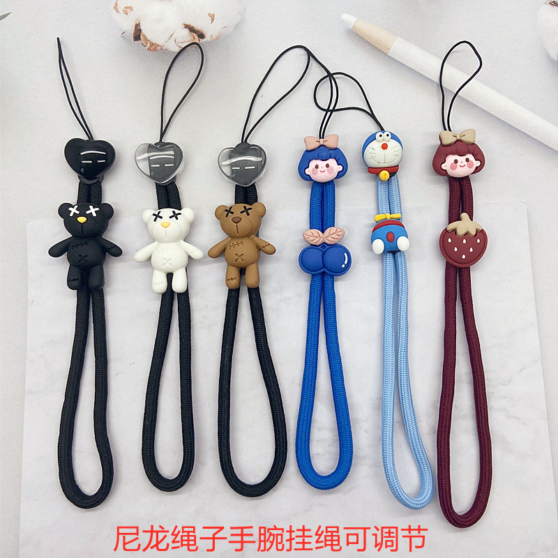 手机挂绳手腕绳日韩卡通防丢手机绳子可调节手绳吊绳防摔挂链u盘
