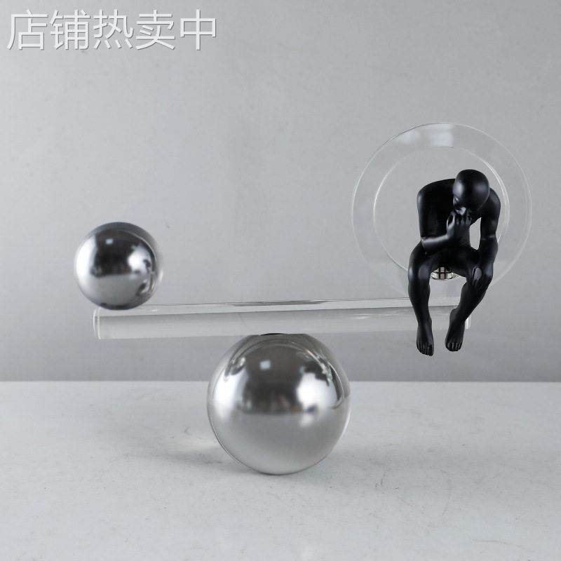 现轻奢美学沉默者水晶摆件样板房ktv会所售楼部民宿书房工艺品