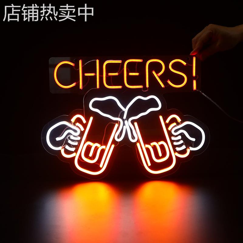 新款热销LED亚克力板柔性霓虹灯广告标牌 OPEN霓虹标识牌