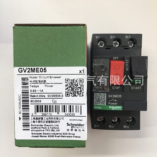 电保护断路器 GV2ME05 0.63-1A 690V