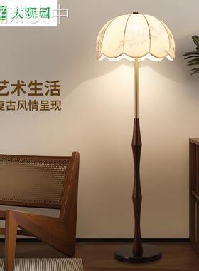 法式中古氛围台灯布艺客厅卧室床头柜书房复古怀旧装饰实木灯397L