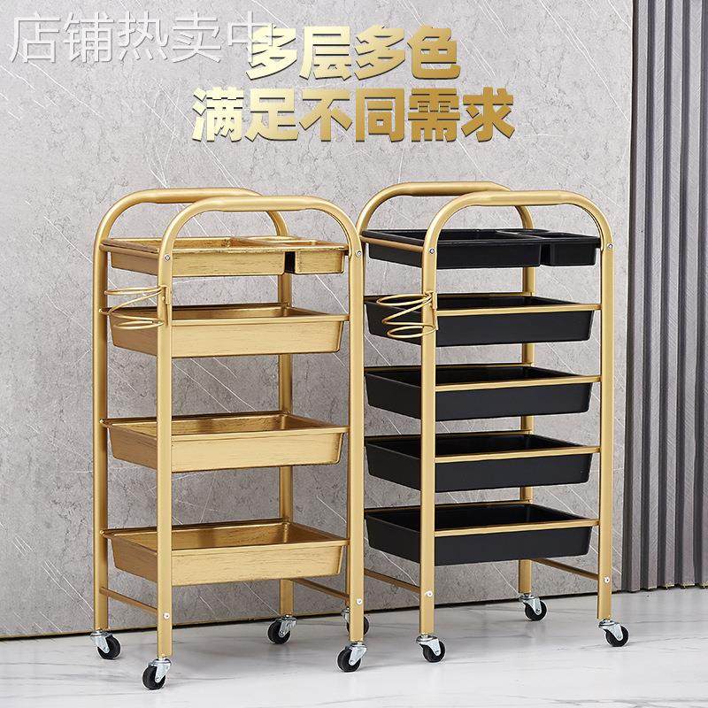 r^美发车发廊手推车杠车美容小推车理发店烫染工具车复古