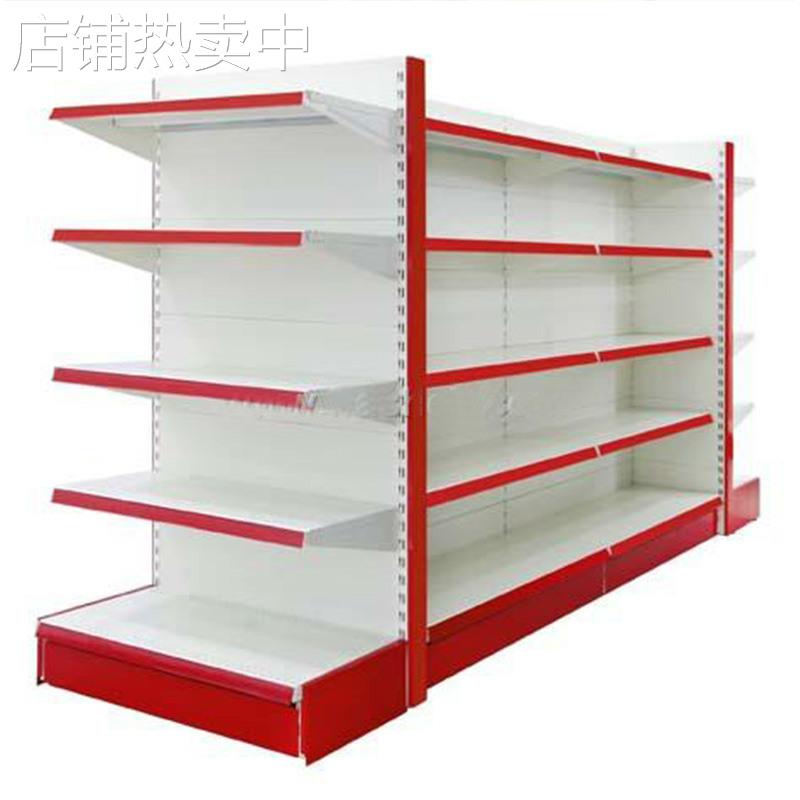 厂家供应 双面超市货架展示架 超市卖场食品成列货架