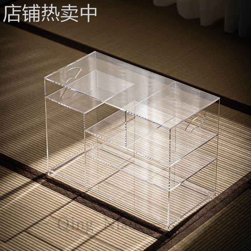 简约创意亚克力置物架收纳架子 功夫茶具茶壶盖碗展示柜茶道配件