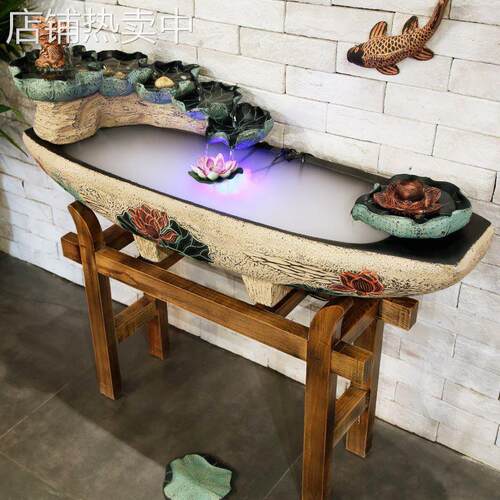 开业礼品假山流水喷泉摆件落地水景客厅风水轮鱼缸创意缘之故