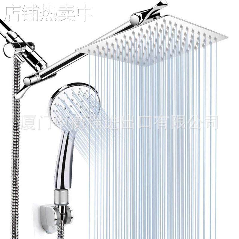厦门美式暗装延长支架臂三通分流器压8寸顶喷手持双花洒套装