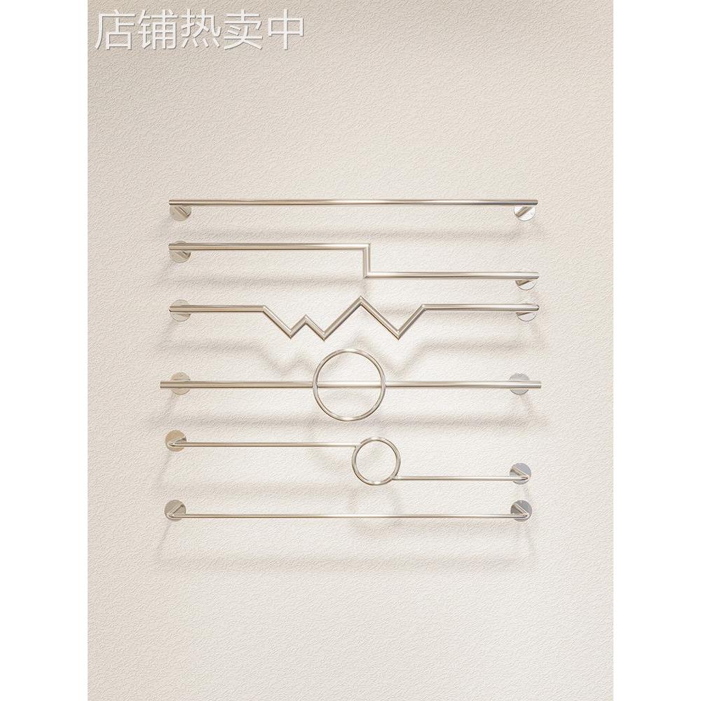 服装店上墙正挂架高档壁挂式不锈钢拉丝货架银色上墙正挂陈列