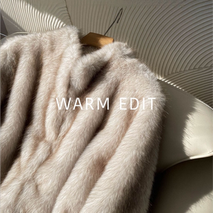 「莫奈花园」美女氛围感利器狐狸毛环保皮草外套