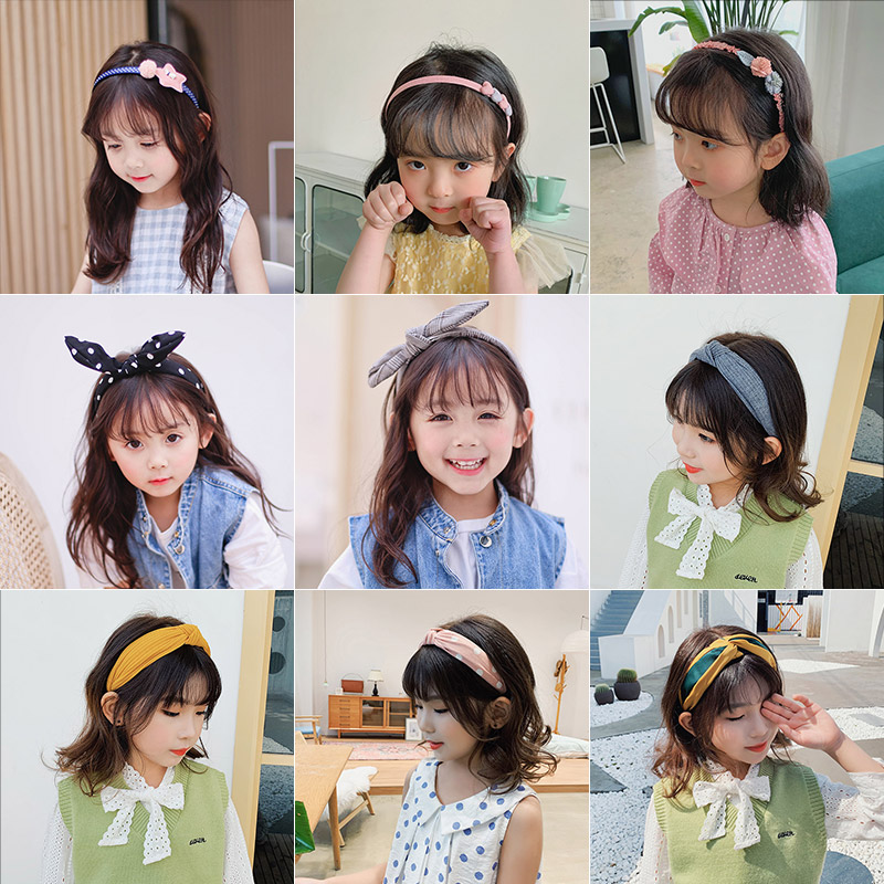 儿童发卡发箍韩国公主女童洋气兔耳朵头箍宝宝小女孩头饰防滑带齿