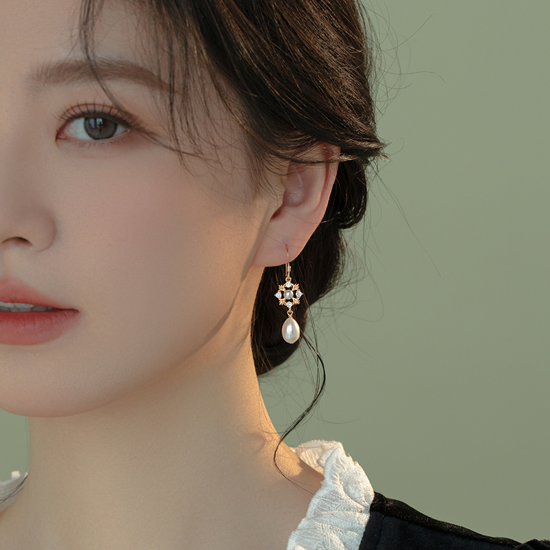 复古高级巴洛克珍珠耳环
