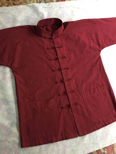 传统连袖茶服打底衫定做立领盘扣