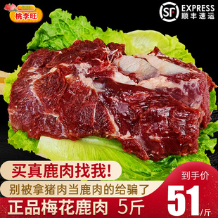 新鲜现杀鹿肉 梅花鹿肉 鹿腱子鹿腿肉商用带皮整只 鹿腿新鲜肉