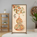 饰移动座屏 饰遮挡客厅木质屏风玄关装 新中式 简约现代隔断入户装