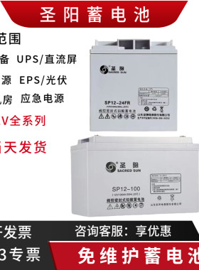 圣阳蓄电池SP12-100 12V7AH12AH24AH38AH65AH40AH UPS EPS机房