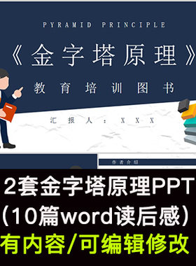 读书分享会 金字塔原理 名著导读后感阅读分享ppt模板课件