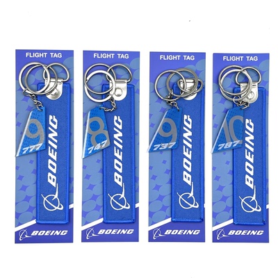 波音BOEING B787B737B777B747刺绣绣花飞机尾部钥匙扣包纪念礼品