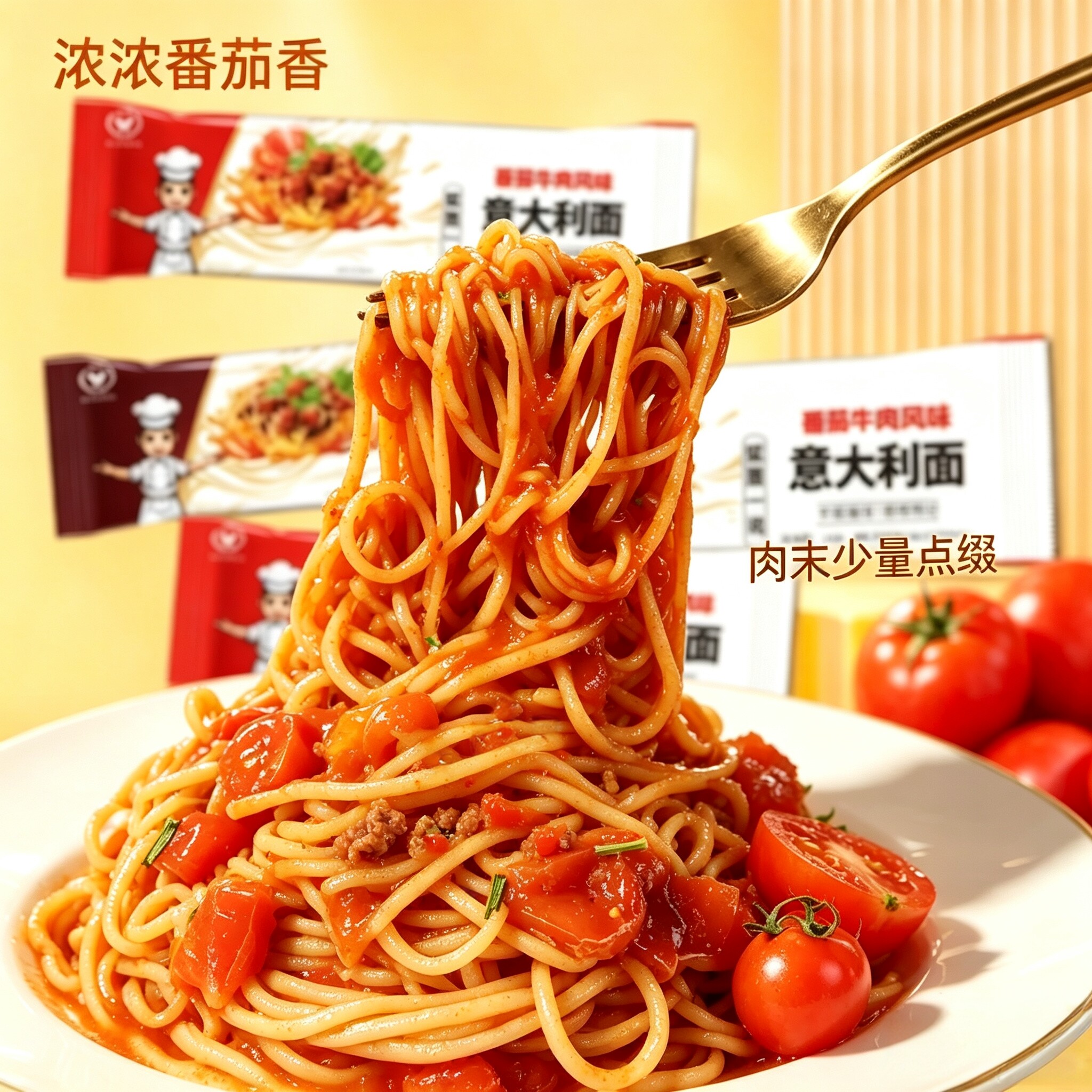 兴霸意大利面经典番茄黑胡椒牛肉味官方旗舰店速食拌面条零食小吃